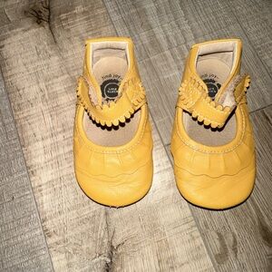Yellow Leather Kids Shoes